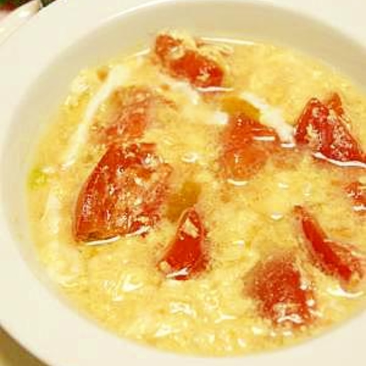 食卓に彩りを ★ トマトのかき玉スープ